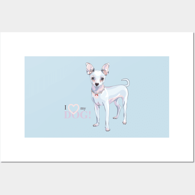 cute dog Chihuahua breed smiling Wall Art by kavalenkava